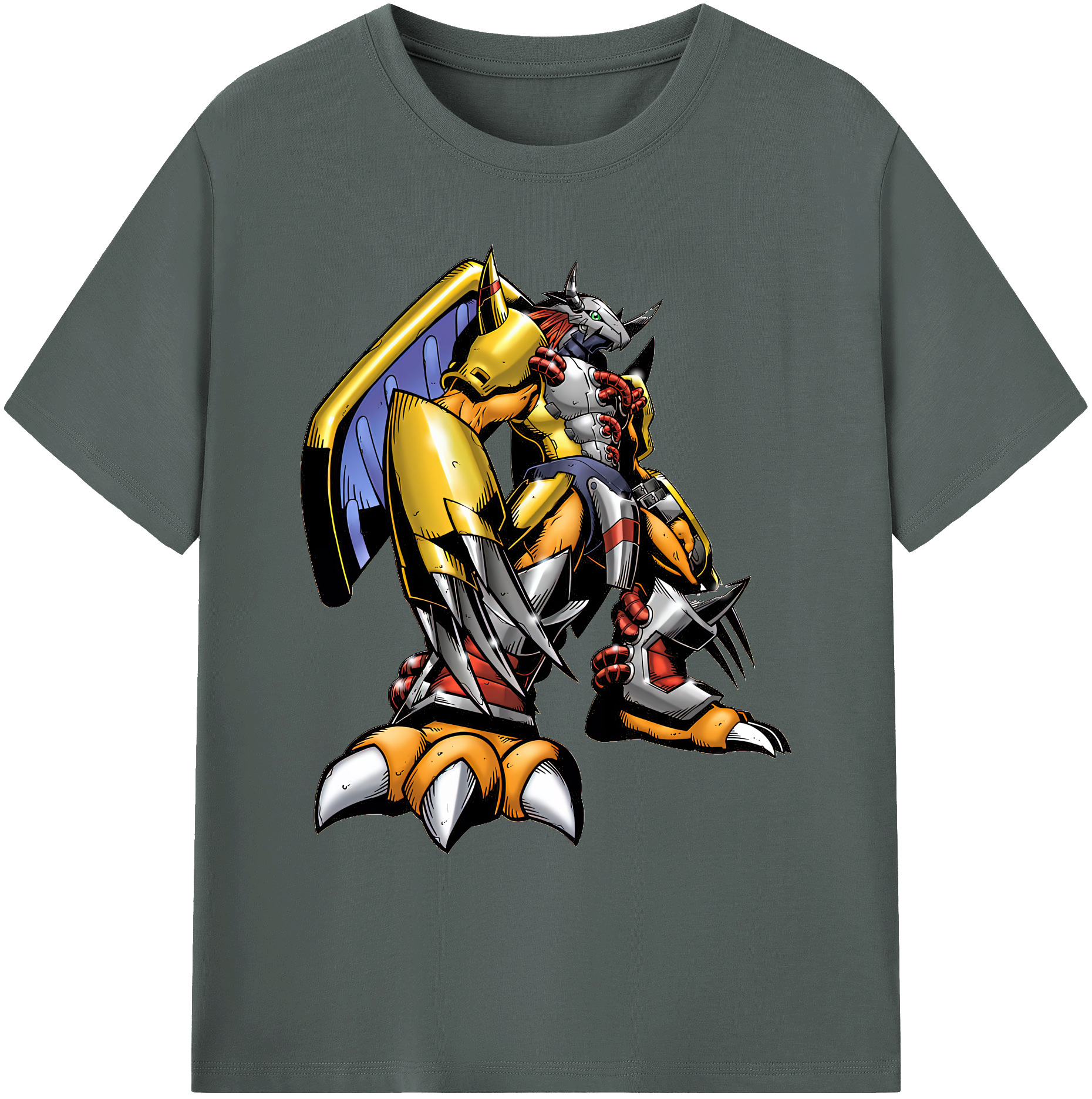 （画像用） Digimon デジタルモンスター/デジモン 綿100％ メンズ半袖Tシャツ｜肌触りやわらか＆通気性